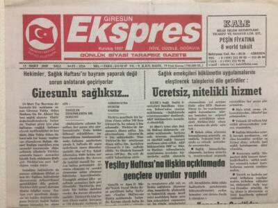 Giresun Ekspres Gazetesi 15 Mart 2005 - Giresunlu Sağlıksız GZ32257 - 1
