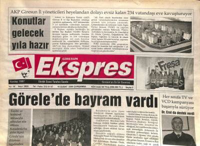 Giresun Ekspres Gazetesi 15 Şubat 2006 - Görelede Bayram Vardı GZ101453 - 2