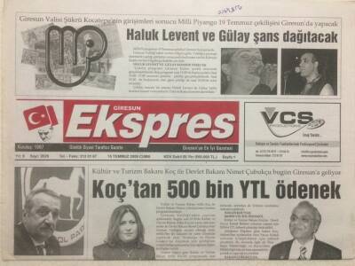 Giresun Ekspres Gazetesi - 15 Temmuz 2005 - Koçtan 500 Bin Ytl Ödenek GZ32164 - 1