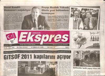Giresun Ekspres Gazetesi 15 Temmuz 2011 - Giresunsupor Gelecekten Umutlu GZ108120 - 1