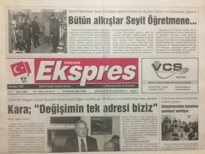 Giresun Ekspres Gazetesi 16 Aralık 2005 - Kara Değişimin Tek Adresi Biziz GZ32240 - 1