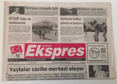 Giresun Ekspres Gazetesi - 16 Haziran 2014 - Yaylalar Cazibe Merkezi Oluyor - GZ43799 - 2