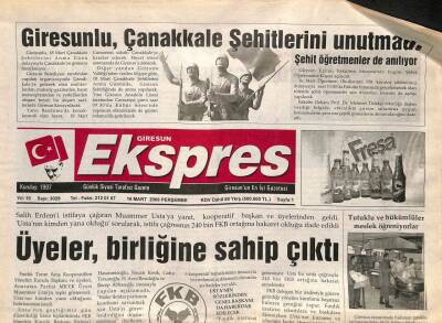Giresun Ekspres Gazetesi 16 Mart 2006 - Doğalgazda Kamulaştırma Çabaları Devam Ediyor GZ108816 - 1