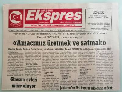 Giresun Ekspres Gazetesi 17 Haziran 2003 Giresun Evleri Müze Oluyor -GZ33346 - 1