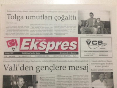 Giresun Ekspres Gazetesi 17 Haziran 2005 - Validen Gençlere Mesaj GZ24170 - 1