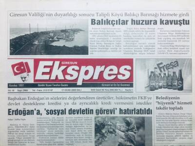 Giresun Ekspres Gazetesi 17 Ocak 2006 - Erdoğana Sosyal Devletin Görevi Hatırlatıldı GZ41675 - 1