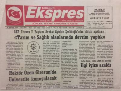 Giresun Ekspres Gazetesi - 17 Şubat 2005 - Giresun Basını Yasta GZ32179 - 1