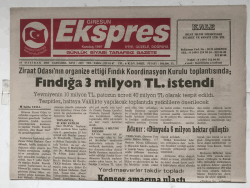Giresun Ekspres Gazetesi 18 Haziran 2003 - Fındığa 3 Milyon TL İstendi GZ5739 - 2