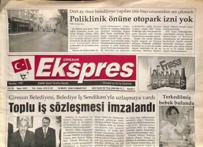 Giresun Ekspres Gazetesi 18 Mart 2006 - Toplu İş Sözleşmesi İmzalandı GZ108818 - 1