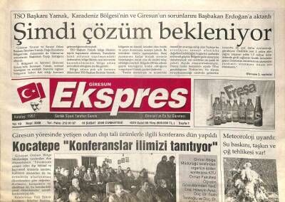Giresun Ekspres Gazetesi 18 Şubat 2006 - Giresunun Sorunları Erdoğana Aktarıldı GZ101456 - 1