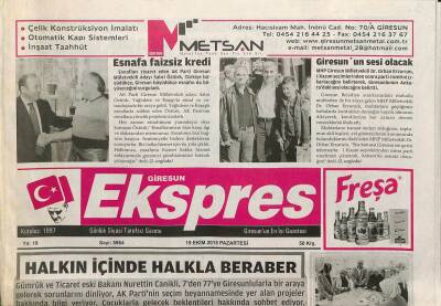 Giresun Ekspres Gazetesi 19 Ekim 2015 - Giresun Adası Botanik Bahçeye Dönüşüyor GZ109349 - 1