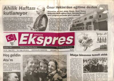 Giresun Ekspres Gazetesi 19 Eylül 2011 - İtfaiye Binası Temeli Atıldı GZ108433 - 1