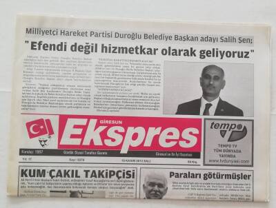 Giresun Ekspres Gazetesi 19 Kasım 2013 - Ak Partili Kadınlardan Aşure Günü- GZ45985 - 1