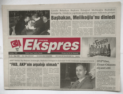 Giresun Ekspres Gazetesi 19 Ocak 2006 - FKB , AKPnin Arpalığı Olmadı GZ3624 - 1