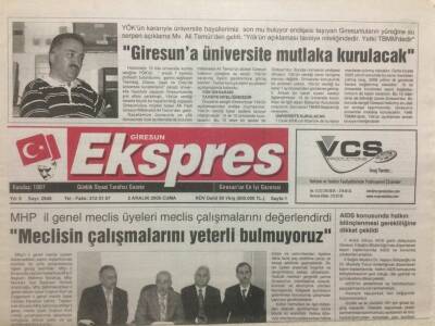 Giresun Ekspres Gazetesi 2 Aralık 2005 - Meclisin Çalışmalarını Yeterli Bulmuyoruz GZ32207 - 1