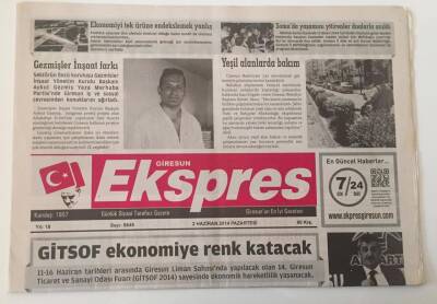 Giresun Ekspres Gazetesi - 2 Haziran 2014 - Gitsof Ekonomiye Renk Katacak - GZ43797 - 1