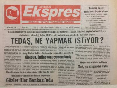 Giresun Ekspres Gazetesi - 2 Mayıs 2000 - Tedaş Ne Yapmak İstiyor GZ32181 - 1