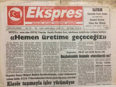Giresun Ekspres Gazetesi 2 Şubat 2000 - Başkanlar Or-Gi İçin Birlik Kararı Aldı GZ32784 - 1