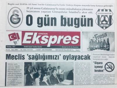 Giresun Ekspres Gazetesi 2 Şubat 2006 - Meclis Sağlığımızı Oylayacak GZ41673 - 1