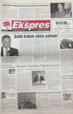 Giresun Ekspres Gazetesi 20 Aralık 2005 Salih Erdem Adeta Patladı GZ30760 - 1