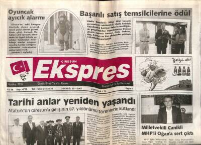 Giresun Ekspres Gazetesi 20 Eylül 2011 - Canikli MHPli Oğana Sert Çıktı GZ108159 - 1