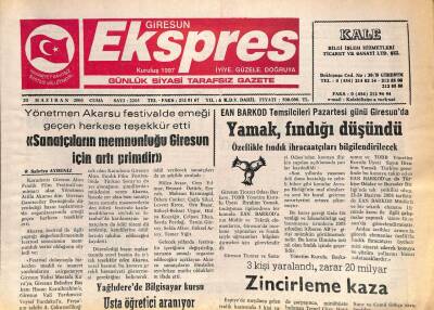 Giresun Ekspres Gazetesi 20 Haziran 2003 - Zincirleme Kaza GZ101496 - 2