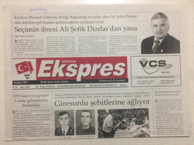 Giresun Ekspres Gazetesi 20 Haziran 2005 - Giresunlu Şehitlerine Ağlıyor GZ24169 - 1