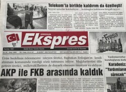Giresun Ekspres Gazetesi 20 Şubat 2006-AKP İle FKB Arasında Kaldık GZ45566 - 2