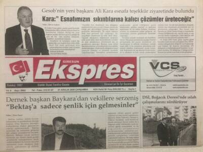 Giresun Ekspres Gazetesi 21 Aralık 2006 - Giresun Atatürk Stadı Hazır GZ32267 - 1
