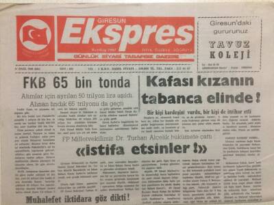 Giresun Ekspres Gazetesi 21 Eylül 1999 - Kafası Kızanın Tabanca Elinde GZ32247 - 1