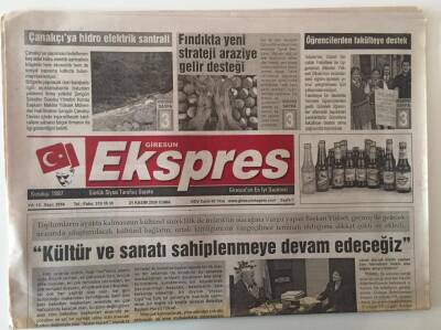 Giresun Ekspres Gazetesi 21 Kasım 2008 - Fındıkta Yeni Strateji Araziye Gelir Desteği GZ31230 - 1