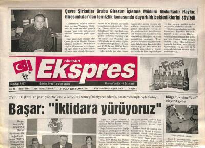 Giresun Ekspres Gazetesi 21 Ocak 2006 - Başarİktidara Yürüyoruz GZ108802 - 1