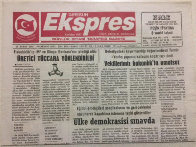 Giresun Ekspres Gazetesi 21 Şubat 2005 - Üretici Tüccara Yönlendirildi GZ24151 - 1