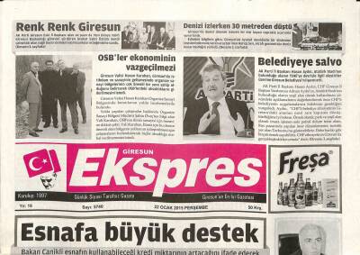 Giresun Ekspres Gazetesi 22 Ocak 2015 - Ordu-Giresun Havaalanı 15 Martta Tamamlanacak GZ93767 - 1