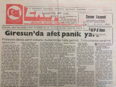 Giresun Ekspres Gazetesi 22 Şubat 1999 - Giresunda Afet Panik Yarattı GZ35259 - 1