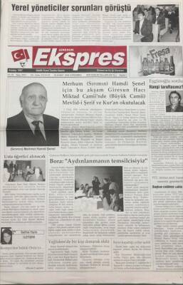 Giresun Ekspres Gazetesi 22 Şubat 2006 Başkan Caddeye Sahip Çıktı GZ30769 - 1
