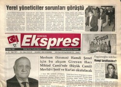Giresun Ekspres Gazetesi 22 Şubat 2006 - Hamdi Şenel İçin Kuranı Kerim Okutulacak GZ101460 - 1