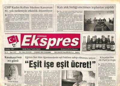 Giresun Ekspres Gazetesi 22 Şubat 2007 - Görele Ergun Özdemir Devlet Hastanesinde Doktor Sevinci GZ109414 - 1