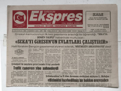 Giresun Ekspres Gazetesi 23 Haziran 2003 - Petrol Ofisi , İran Doğalgazına Talip Oldu GZ5906 - 2