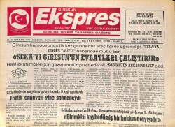 Giresun Ekspres Gazetesi 23 Haziran 2003 - Sekayı Giresun Evlatları Çalıştırıyor GZ101494 - 1