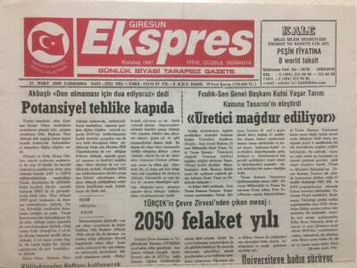 Giresun Ekspres Gazetesi - 23 Mart 2005 - 2050 Felaket Yılı GZ32159 - 1