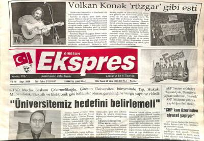Giresun Ekspres Gazetesi 23 Mayıs 2006 - Volkan Konak Rüzgar Gibi Esti GZ108799 - 1