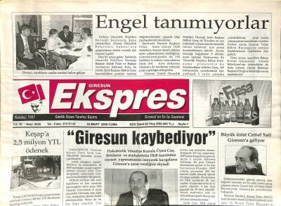 Giresun Ekspres Gazetesi 24 Mart 2006 - Giresun Kaybediyor GZ108822 - 1