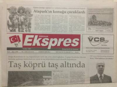 Giresun Ekspres Gazetesi - 24 Mayıs 2005 - Taş Köprü Taş Altında GZ32166 - 1