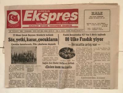 Giresun Ekspres Gazetesi 24 Nisan 2003 - Fındık İhracatından 427 Bin $ Döviz Sağlandı GZ7702 - 1