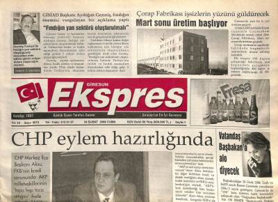 Giresun Ekspres Gazetesi 24 Şubat 2006 - CHP Eylem Hazırlığında GZ101462 - 1