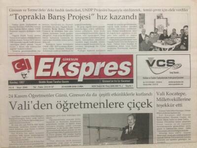 Giresun Ekspres Gazetesi 25 Kasım 2005 - Toprakla Barış Projesi Hız Kazandı GZ32198 - 1