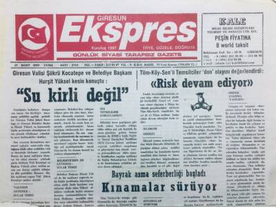 Giresun Ekspres Gazetesi 25 Mart 2005 - Su Kirli Değil GZ41674 - 1