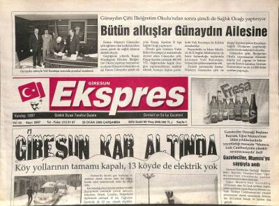 Giresun Ekspres Gazetesi 25 Ocak 2006 - Giresun Kar Altında GZ108805 - 1