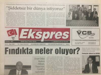 Giresun Ekspres Gazetesi - 26 Kasım 2005 - Fındıkta Neler Oluyor GZ32158 - 1